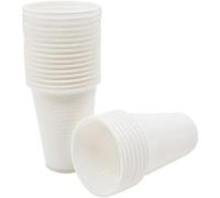Disposable Disposable Cups Plastic 200 ml White 90 mm Pack of 100