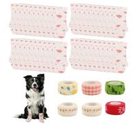 Disposable Dog Booties for Paw Protection, 40 Pcs Pet Booties & 6 Rolls Adjustable Self-Adhesive Bandage, Dog Shoes for Hot Pavement, Walking, Hiking, Recovery，Paw Protectors for Medium Large Dogs