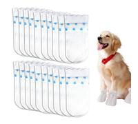 Disposable Dog Socks 20pcs, Dog Shoes for Injured Paws Stop Licking Pet Paw Protectors Pet Foot Cover Suitable for Indoor & Outdoor Walking Use, Waterproof Dog Boots with Bandage for 16-38 lb Dogs