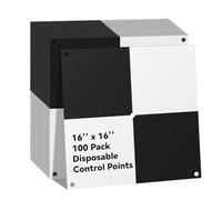 Disposable Drone Ground Control Point GCP 100 Pack - 16"x16" Black/WhiteMarkers UAV Aerial Target for Mapping & Surveying