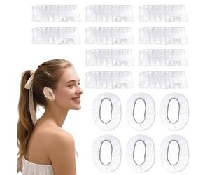Disposable Ear Covers for Shower, 500 PCS Waterproof Clear Plastic Ear Protectors for Shower, ear Caps for Adults Women Men for Hair Dye Bathing Spa Salon Home Hotel