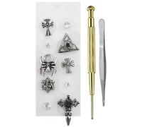 Disposable Ear Patches Ear Seeds Auricular Sticker Kit, Earrings Self Adhesive Crystal Stickers Multi-Condition Ear Seed Kit (Style 2)