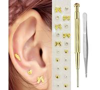 Disposable Ear Patches Ear Seeds Auricular Sticker Kit, Earrings Self Adhesive Crystal Stickers Multi-Condition Ear Seed Kit (Style 22)