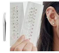 Disposable Ear Patches Ear Seeds Auricular Sticker Kit, Earrings Self Adhesive Multi-Condition Ear Seed Kit Acupuncture Kit (Style 6)