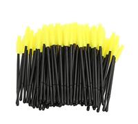 Disposable Eyelash Brush Set, Silicone Mascara Wands Applicator for Eyelashes and Eyebrows, 100pcs Travel - Friendly Makeup Brushes with ABS Handle