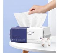 Disposable Face Towel, 100 Count Face Towels for Washing Soft Cotton Dry Wipes Facial Cloths Towelettes for Washing and Drying, Facial Tissue for Cleansing, Skincare and Makeup Remover