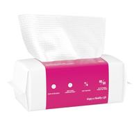 Disposable Face Towel 60 Count, 20 x 20cm Cotton Tissue Dry Face Wipes Skin Clean, Unscented and Ultra Soft Disposable Face Towelette for Washing Face, Makeup Removing (EF Pattern)