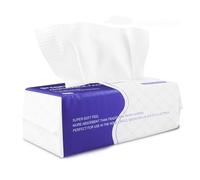 Disposable Face Towel 60 Count Cotton Tissue Dry Face Wipes Face Cloths for Women, Ultra Soft CleanTowels for Washing Face, Makeup Removing 20x20cm (EF Pattern)
