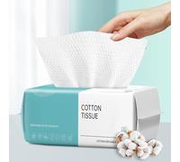 Disposable Face Towel,Cotton Facial Dry Wipe for Sensitive Skin, Facial Tissues for Skin Care, Facial Cleansing, Makeup Wipes, Makeup Remover Towels, Upgraded and Thickened - 100 Count