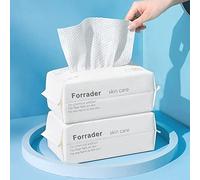 Disposable Face Towel, Cotton Tissue Soft Dry Wipes for Women, Simple Cleaning Facial Tissues Dry Wet Dual Portable Use for Sensitive Skin & Baby & Makeup Remover & Personal Care