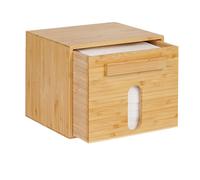 Disposable Face Towel Holder Bamboo Storage Box, Towels Container Box with Drawer, Clean XL Organizer