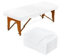 Disposable Fitted Bed Sheets with Elastic Non-Woven Fabric Massage Table Covers for Spa Bed Cover Tattoo, Therapy, Beauty Salon, Massage, Esthetician. Hotel, Travel 215 X 91 CM (BSC-406-A 10 Pack)