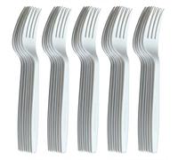Disposable Forks 100 Pack Heavy Duty Compostable Biodegradable Eco Friendly Cutlery. Great Party & Camping Forks, Strong Smooth Non-Splinter Alternative to Wooden Cutlery for BBQ, Kitchen