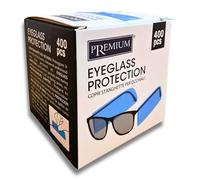 Disposable Glasses Temple Covers 400 Pieces - Pro Anti-Wrinkle Dispenser with 2 Rolls x 200 (Tot. 400) - Universal Eyeglass Temple Covers (1 x 400 Pack)