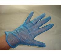 Disposable Gloves 100 x Vinyl, Small-powdered Blue (free P&P on all products)