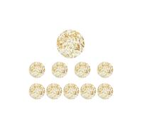 Disposable Gold Placemats Set, 13 Inch Round Foil Mesh Pressed Table Mates for Home Decoration Dining(10pcs)