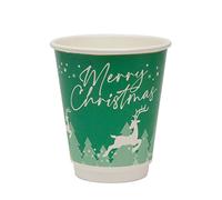 DISPOSABLE GREEN® - Paper Cups - Double Wall Coffee Cup - Unique Aqueous Lining, Plastic-Free - Certified Home & Industrial Compostable - 8 oz - Biodegradable for Hot & Cold Drinks 50 Pcs (No Lids)