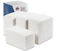 Disposable Guest Towels 200 Pack - White Napkins for Guest Bathroom, Heavy Duty Disposable Hand Towels, Ultra Absorbent Linen Feel Paper Napkins for Bathroom, Parties and Events