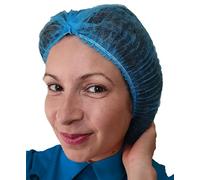 Disposable Hair Net Pack 100 Elastic Cooking Mob Caps, Hairnets Kitchen Wear Salon Beauty Supplies Nurse hat, Dust-free Hair Covers Headwear Hair Nets For Catering Mop Head Surgical Hair Blue Cap.