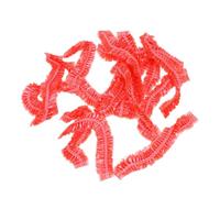 Disposable Hair Pe Red Cap Shower 100pcs Protective Cap for Women | Bathing Cap for Makeup and Hair Conditioning, Practical Insulation Performance, Women’s Bathroom Accessory