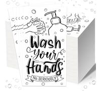 Disposable Hand Towels for Bathroom, 150 PCS Wash Your Hands Paper Napkins Bathroom Etiquette Guest Napkins for Powder Room Wedding Holiday Birthday Baby Bridal Shower Supplies, Black White
