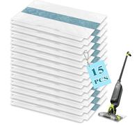 Disposable Hard Floor Pad Refills, Compatible with Shark VACMOP Pro VM252 VM251 VM250 VM200 VC205 QM250 VM190 VM200P12 VMP30 for use on All Sealed Floors (15 Pack)