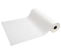 Disposable head to head roll 24 M long X 0.4 M wide - Pre-cut every 1.20 M - Non-woven Air laid, textile effect material with a perfect fall, close to the fabric - white