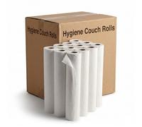 Disposable Hygiene Rolls Premium pack of 6 Rolls 2-Ply White Hygiene Couch Rolls Case 20” Wide x 40 Metres Long Paper Rolls for Massage Tables, Beauty Salons, Clinics & Medical Use (6 Rolls)