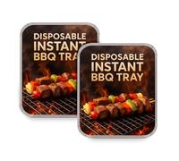 Disposable Instant BBQ Tray Charcoal Grill Instant Light Charcoal Barbecues Grill Tray Ideal for Outdoor Summer Garden BBQs, Camping Outdoor Parties & Picnics 2 Pack - Concept4u