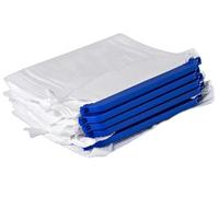 Disposable Large Ice Packs for Injuries - 7 x 14 Inch Refillable Ice Bags with Clamp Closure, Soft Outer Cover & Leak-Resistant Inner Layer for Pain Relief (12 Pack)