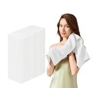 Disposable Large Luxury Towels, 100 PCS Super Absorbent Hair Drying Towel, Eco-Friendly Disposable Bath Towel, Salon & Spa Towels for Hair, Face Body Use (White, 40 x 80 cm)
