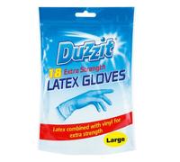 Disposable Latex Gloves Large (18 Pack) for Cleaning, Food Prep & General Use