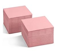 Disposable Linen-Feel Light Pink Napkins, 6.5" x 6.5" Paper Napkins For Wedding, Party, Dinner Or Holiday (100 Pack)