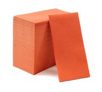 Disposable Linen-Feel Napkins, Decorative Cloth-Like Paper Dinner Napkins,Hand Towels for Wedding, Bathroom, Party Or Event 30 x 43cm, Orange, 50 Pack