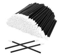 Disposable Lip Brushes Wands - 200Pcs Velvet Touch Lipstick & Lip Gloss Applicators, Precision Tips for Concealer, Makeup Removal, Nail Polish and More, Travel Friendly Beauty Tool, Black