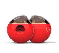 Disposable Makeup Sponges, Mini Makeup Sponge 6 Set Mini Beauty Egg Kit with Mirror, Multi Colored for Under Eyes, Touch Ups, Travel (Red)