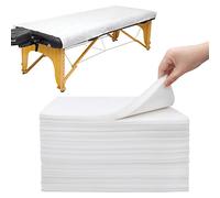 Disposable Massage Table Sheet,Xiaozhifu 100Pcs Non-Woven Disposable Sheets for Massage Table, Disposable Sheets for Salon, Spa Club,Hospital Beds,Tattoo Club,Massage Table,80 x 180 cm(White)