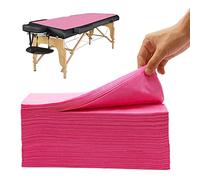 Disposable Massage Table Sheet,Xiaozhifu 100Pcs Non-Woven Disposable Sheets for Massage Table, Disposable Sheets for Salon, Spa Club,Hospital Beds,Tattoo Club,Massage Table,80 x 180 cm(Red)