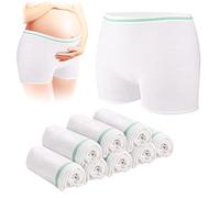 Disposable Maternity Knickers, 8 Pcs High Waist High Elasticity Seamless Pants Disposable Pants for Maternity & Postpartum Use (UK, Alpha, L, Regular, Regular, White)