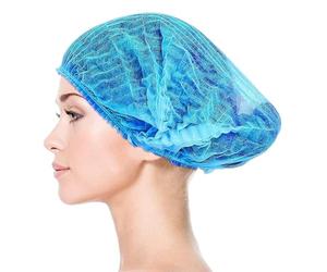 Disposable Mob Caps, Blue, for Medical, Dental, Veterinary, Nursing, Lab, Pharmacy, Food Service, Industrial and Construction Use Pack of 100