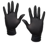 Disposable Nitrile Gloves Large - Pack of 2 Boxes (100 Pcs Each) - Powder Free and Latex Free Black Multipurpose Disposable Gloves - Versatile Use for Cooking, Cleaning, Beauty ect.