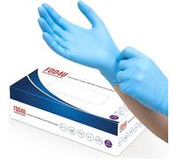 Disposable Nitrile Gloves, Powder Free, Blue, Size M (Pack of 100 Pieces)