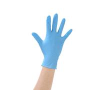 Disposable Nitrile Gloves, Powder Free, Blue, Size M (100 Pieces)