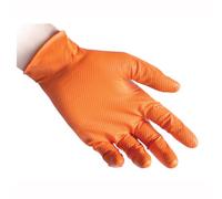 Disposable Orange 8.4Mil Nitrile Gloves Heavy-Duty Mechanic Box Of 50 Latex Free