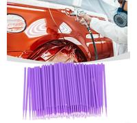 Disposable Paint Brushes 100pcs Applicator Set for Automotive and Craft Detailing (Purple)