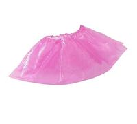 Disposable Pair Shoe Covers Overshoes Plastic Anti Slip Cleaning Protective Safety (10, Pink)
