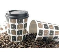 Disposable paper coffee cups and lids, set of 50, 237 ml, 355 ml or 473 ml, 430 g