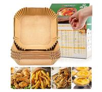Disposable Paper Liners, 120 Pcs Square Airfryer Parchment Cooking Non-Stick Liner Accessories, Microwave Oven, Frying Pan, Oil-proof Air Fryers Filters Sheet for 2 3 4 4.5 Qt Baking Basket