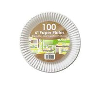 Disposable Paper Plates For Parties Outdoor Events White 6inch 15cm Pack Of 1000