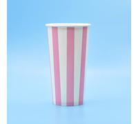 Disposable Party Milkshake Birthday Cold Drink Paper Cups - 20oz - Pack of 200 - Pink